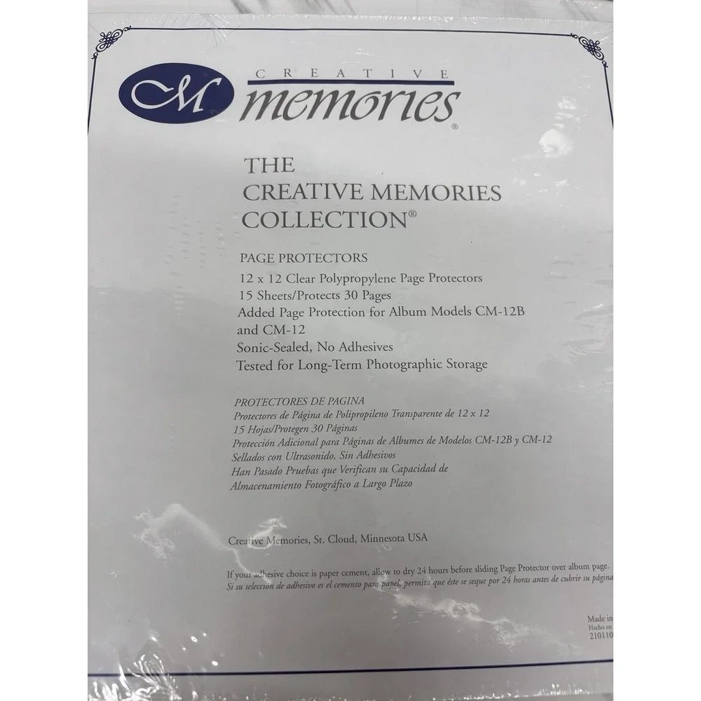 Creative Memories 12x12‎ Page Protectors 2 SETS CM-12B/CM-12 Scrapbook Album NEW